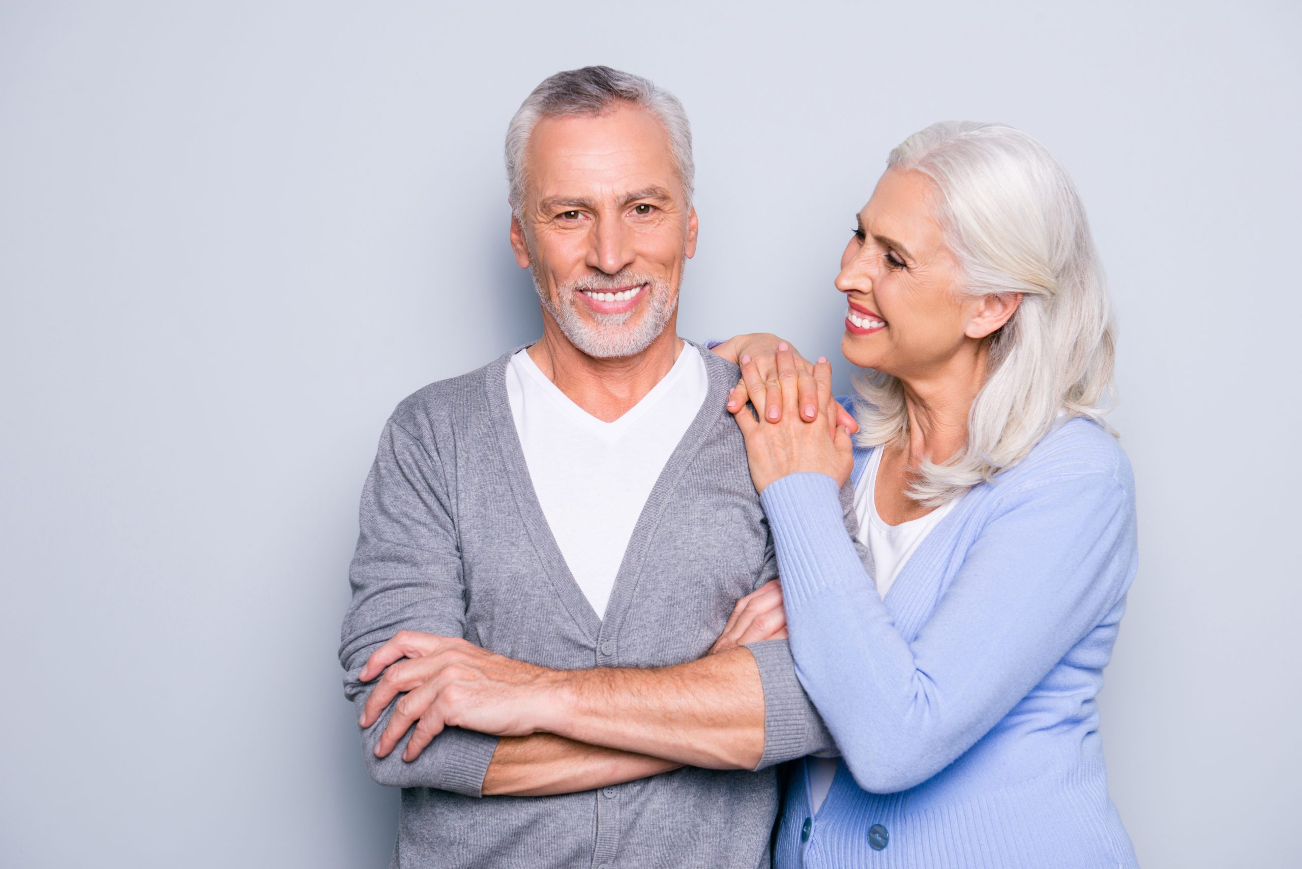Smiling senior couple